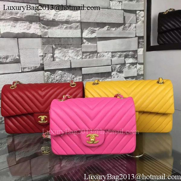 Chanel mini Classic Flap Bag Rose Original Sheepskin Chevron Leather CHA5500 Gold Chanel mini Classic Flap Bag Rose Original Sheepskin Chevron Leather CHA5500 Gold