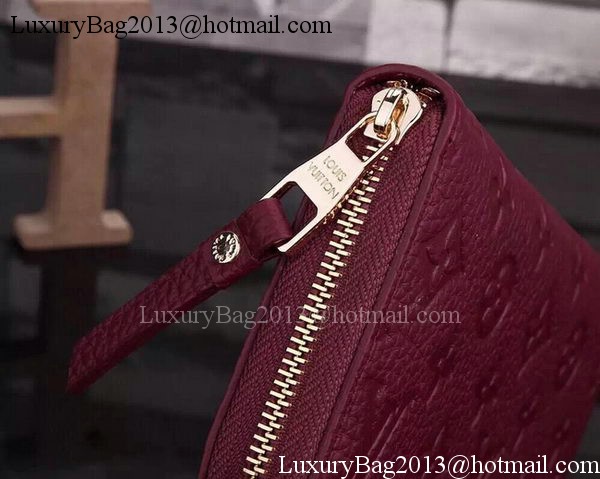 Louis Vuitton Monogram Empreinte Zippy Wallets M60017 Burgundy Louis Vuitton Monogram Empreinte Zippy Wallets M60017 Burgundy