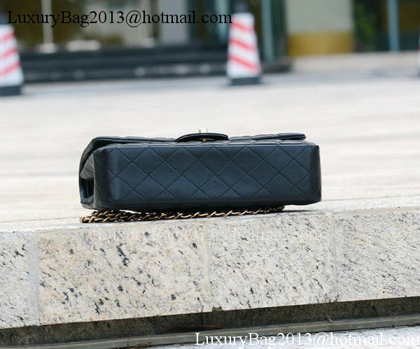 Chanel 2.55 Series Flap Bag Black Sheepskin Leather A1112 Gold Chanel 2.55 Series Flap Bag Black Sheepskin Leather A1112 Gold