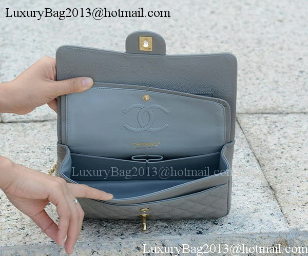 Chanel 2.55 Series Flap Bag Grey Cannage Pattern A1112 Gold Chanel 2.55 Series Flap Bag Grey Cannage Pattern A1112 Gold