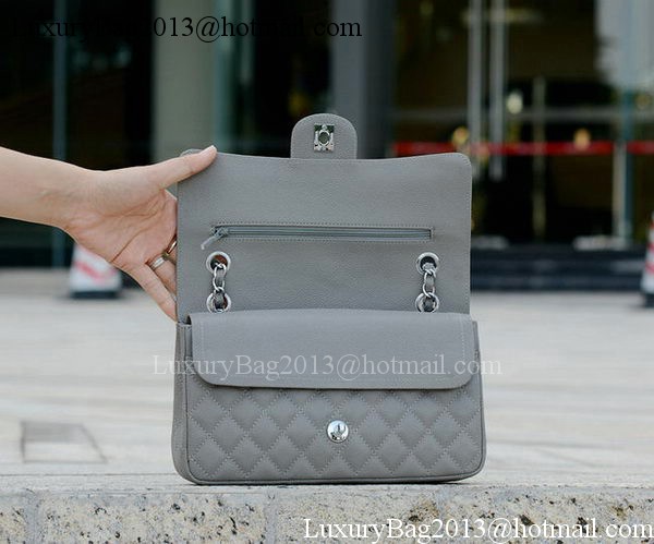Chanel 2.55 Series Flap Bag Grey Cannage Pattern A1112 Silver Chanel 2.55 Series Flap Bag Grey Cannage Pattern A1112 Silver