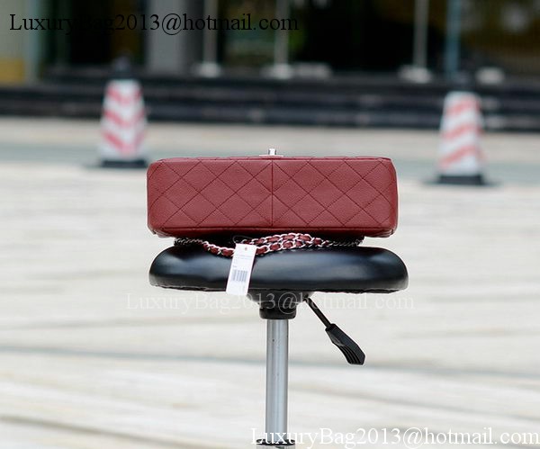 Chanel Jumbo Classic Burgundy Cannage Pattern Flap Bag A58600 Silver Chanel Jumbo Classic Burgundy Cannage Pattern Flap Bag A58600 Silver