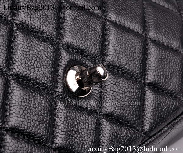 Chanel Jumbo Flap Bag Black Cannage Pattern A28600 Silver Chanel Jumbo Flap Bag Black Cannage Pattern A28600 Silver