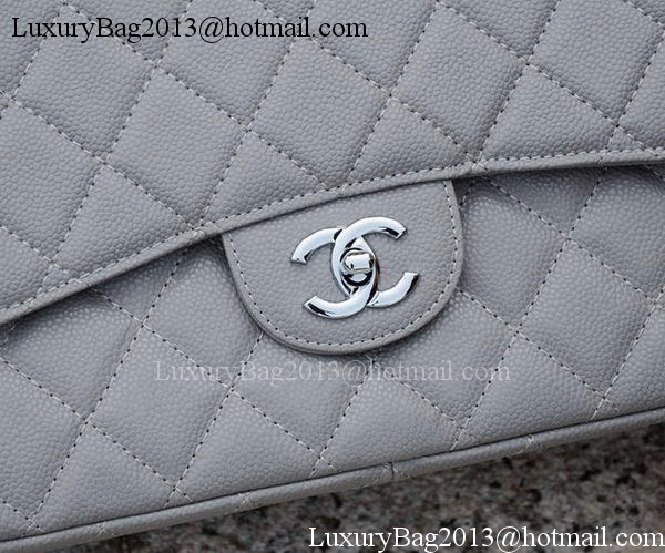 Chanel Maxi Quilted Classic Flap Bag Grey Cannage Pattern A58601 Silver Chanel Maxi Quilted Classic Flap Bag Grey Cannage Pattern A58601 Silver
