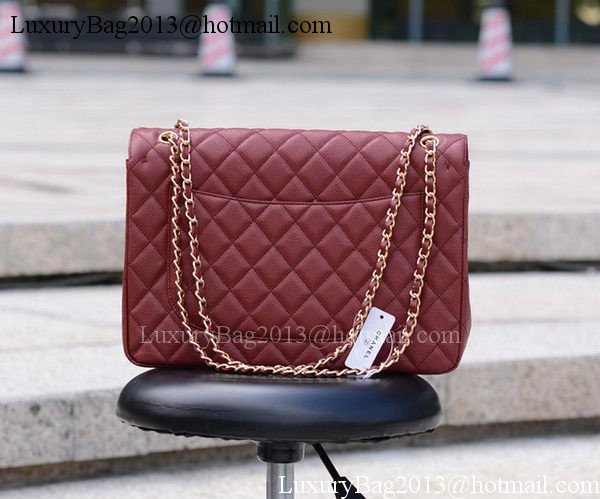 Chanel Maxi Quilted Classic Flap Bag Maroon Cannage Pattern A58601 Gold Chanel Maxi Quilted Classic Flap Bag Maroon Cannage Pattern A58601 Gold
