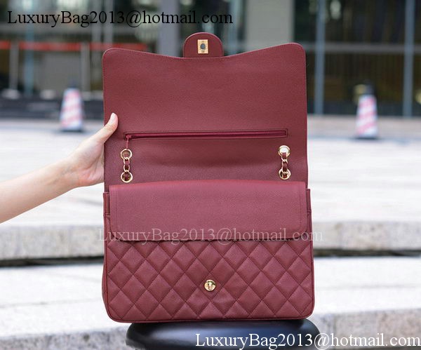 Chanel Maxi Quilted Classic Flap Bag Maroon Cannage Pattern A58601 Gold Chanel Maxi Quilted Classic Flap Bag Maroon Cannage Pattern A58601 Gold