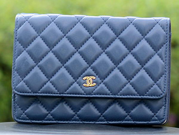 Chanel mini Flap Bags Blue Sheepskin Leather A33814 Gold Chanel mini Flap Bags Blue Sheepskin Leather A33814 Gold