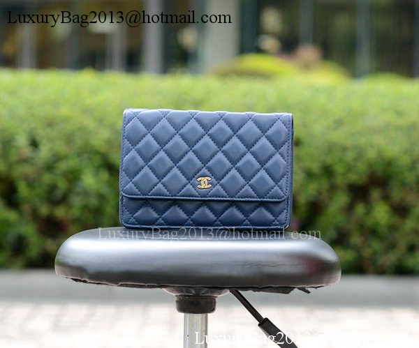 Chanel mini Flap Bags Blue Sheepskin Leather A33814 Gold Chanel mini Flap Bags Blue Sheepskin Leather A33814 Gold