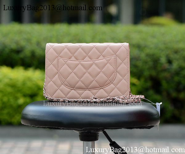 Chanel mini Flap Bags Pink Sheepskin Leather A33814 Silver Chanel mini Flap Bags Pink Sheepskin Leather A33814 Silver