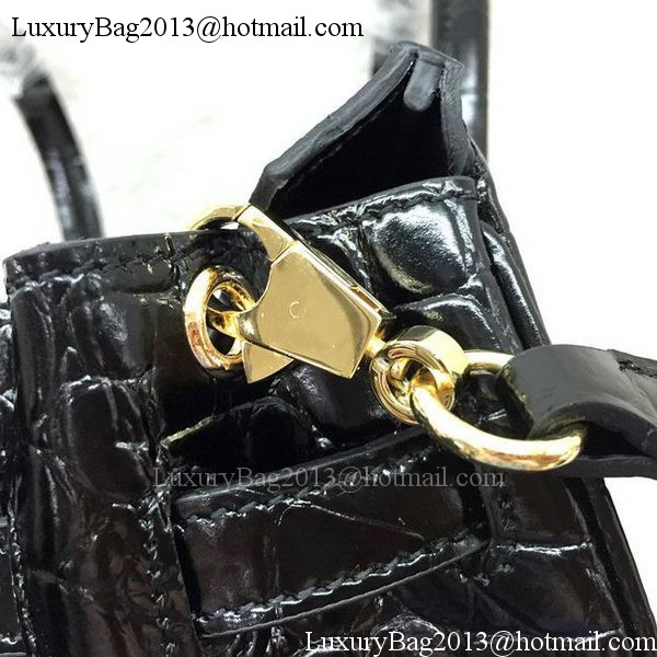 Hermes Birkin 25CM Tote Bag Croco Leather H25TCO Black Hermes Birkin 25CM Tote Bag Croco Leather H25TCO Black