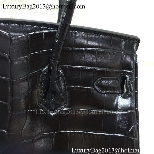 Hermes Birkin 25CM Tote Bag Croco Leather H25TCO Black Hermes Birkin 25CM Tote Bag Croco Leather H25TCO Black