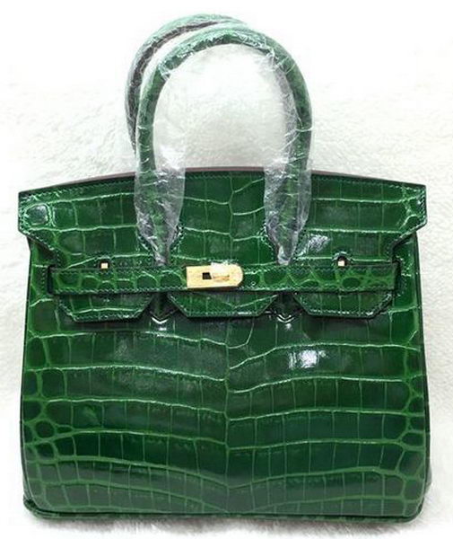 Hermes Birkin 25CM Tote Bag Croco Leather H25TCO Green Hermes Birkin 25CM Tote Bag Croco Leather H25TCO Green