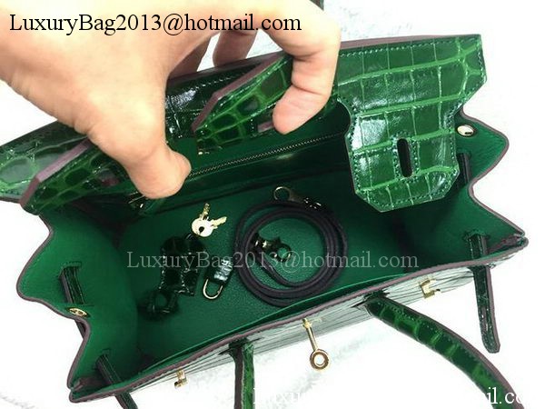 Hermes Birkin 25CM Tote Bag Croco Leather H25TCO Green Hermes Birkin 25CM Tote Bag Croco Leather H25TCO Green