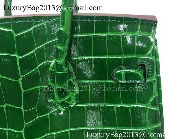Hermes Birkin 25CM Tote Bag Croco Leather H25TCO Green Hermes Birkin 25CM Tote Bag Croco Leather H25TCO Green
