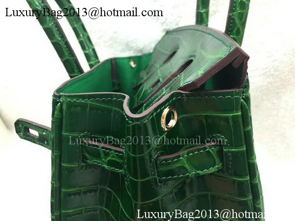 Hermes Birkin 25CM Tote Bag Croco Leather H25TCO Green Hermes Birkin 25CM Tote Bag Croco Leather H25TCO Green