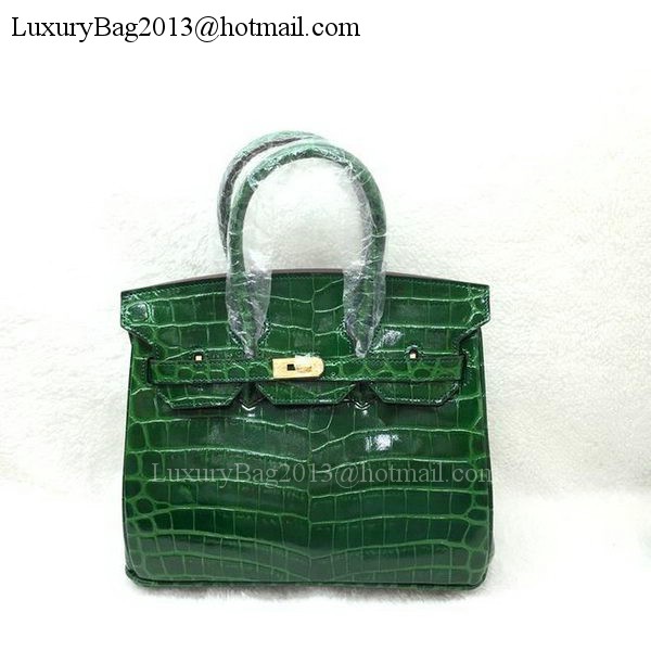 Hermes Birkin 25CM Tote Bag Croco Leather H25TCO Green Hermes Birkin 25CM Tote Bag Croco Leather H25TCO Green