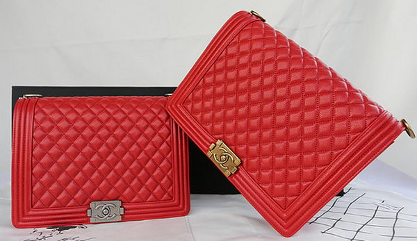 Boy Chanel Flap Shoulder Bag Original Cannage Pattern A67087 Red Boy Chanel Flap Shoulder Bag Original Cannage Pattern A67087 Red