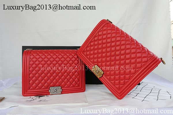 Boy Chanel Flap Shoulder Bag Original Cannage Pattern A67087 Red Boy Chanel Flap Shoulder Bag Original Cannage Pattern A67087 Red