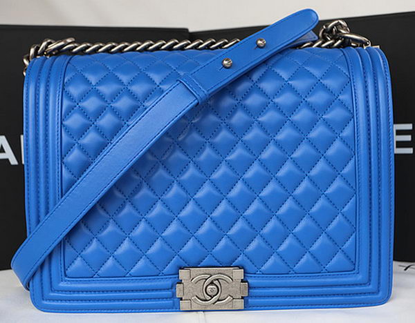 Boy Chanel Flap Shoulder Bag Original Sheepskin Leather A67087 Blue Boy Chanel Flap Shoulder Bag Original Sheepskin Leather A67087 Blue