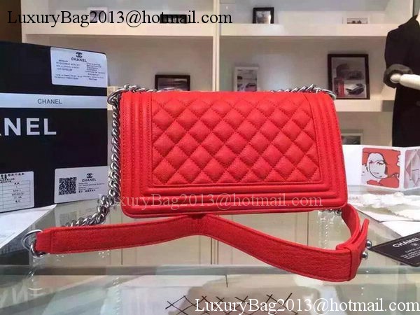 Chanel Boy Flap Shoulder Bags Deer Skin Leather A67086 Red Chanel Boy Flap Shoulder Bags Deer Skin Leather A67086 Red