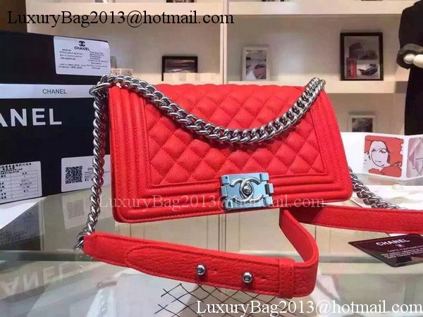 Chanel Boy Flap Shoulder Bags Deer Skin Leather A67086 Red Chanel Boy Flap Shoulder Bags Deer Skin Leather A67086 Red