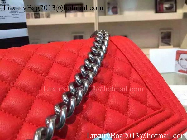 Chanel Boy Flap Shoulder Bags Deer Skin Leather A67086 Red Chanel Boy Flap Shoulder Bags Deer Skin Leather A67086 Red