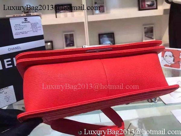 Chanel Boy Flap Shoulder Bags Deer Skin Leather A67086 Red Chanel Boy Flap Shoulder Bags Deer Skin Leather A67086 Red