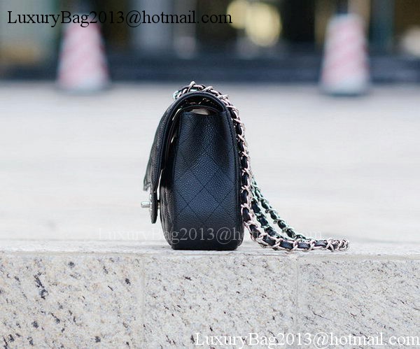 Chanel 2.55 Series Flap Bag Black Cannage Pattern A1112 Silver Chanel 2.55 Series Flap Bag Black Cannage Pattern A1112 Silver