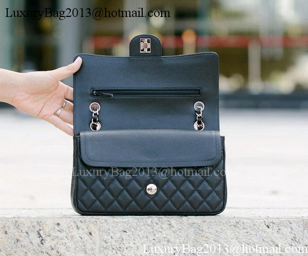 Chanel 2.55 Series Flap Bag Black Cannage Pattern A1112 Silver Chanel 2.55 Series Flap Bag Black Cannage Pattern A1112 Silver
