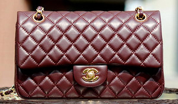 Chanel 2.55 Series Flap Bag Burgundy Sheepskin Leather A37586 Gold Chanel 2.55 Series Flap Bag Burgundy Sheepskin Leather A37586 Gold