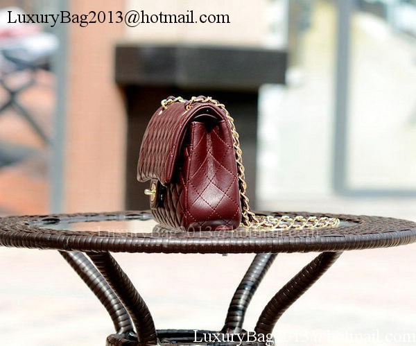 Chanel 2.55 Series Flap Bag Burgundy Sheepskin Leather A37586 Gold Chanel 2.55 Series Flap Bag Burgundy Sheepskin Leather A37586 Gold