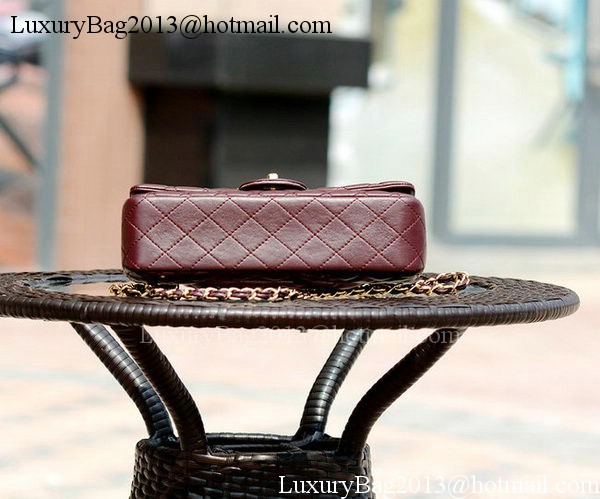 Chanel 2.55 Series Flap Bag Burgundy Sheepskin Leather A37586 Gold Chanel 2.55 Series Flap Bag Burgundy Sheepskin Leather A37586 Gold