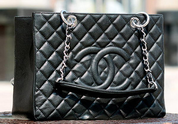 Chanel Classic Coco Bag Black GST Cannage Pattern A50995 Silver Chanel Classic Coco Bag Black GST Cannage Pattern A50995 Silver
