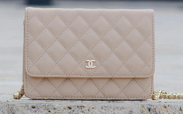 Chanel mini Flap Bag Apricot Cannage Pattern A33814 Gold Chanel mini Flap Bag Apricot Cannage Pattern A33814 Gold