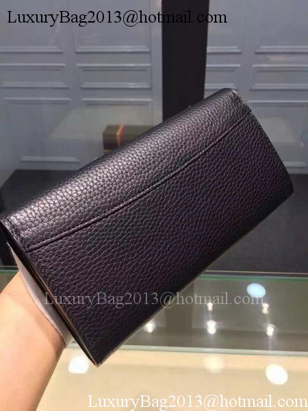 Louis Vuitton Litchi Leather LOUISE WALLET M60766 Black Louis Vuitton Litchi Leather LOUISE WALLET M60766 Black