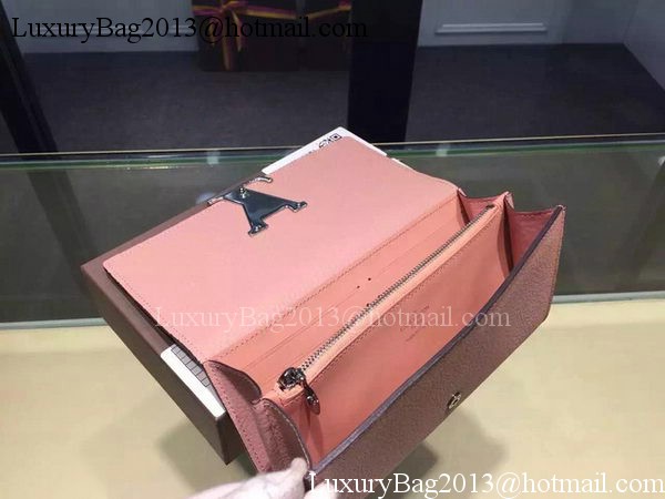Louis Vuitton Litchi Leather LOUISE WALLET M60766 Pink Louis Vuitton Litchi Leather LOUISE WALLET M60766 Pink