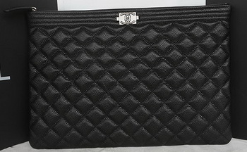 Boy Chanel Cannage Pattern Clutch A69254 Black Boy Chanel Cannage Pattern Clutch A69254 Black