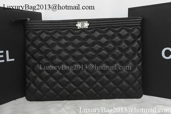 Boy Chanel Cannage Pattern Clutch A69254 Black Boy Chanel Cannage Pattern Clutch A69254 Black