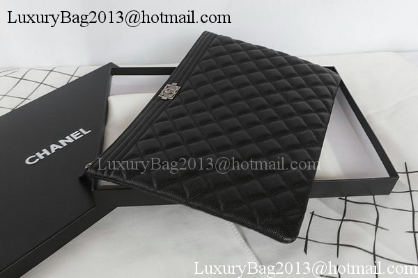 Boy Chanel Cannage Pattern Clutch A69254 Black Boy Chanel Cannage Pattern Clutch A69254 Black