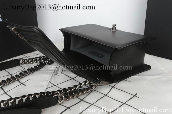 Boy Chanel Flap Bag Original Chevron Sheepskin A67025 Black Boy Chanel Flap Bag Original Chevron Sheepskin A67025 Black