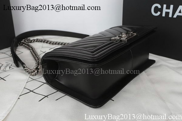 Boy Chanel Flap Bag Original Chevron Sheepskin A67025 Black Boy Chanel Flap Bag Original Chevron Sheepskin A67025 Black
