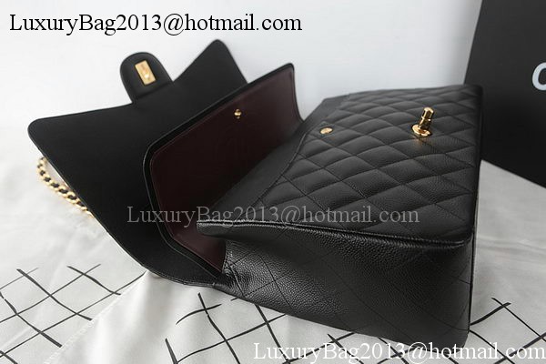 Chanel Classic Flap Bag Black Original Cannage Pattern CFA1116 Gold Chanel Classic Flap Bag Black Original Cannage Pattern CFA1116 Gold