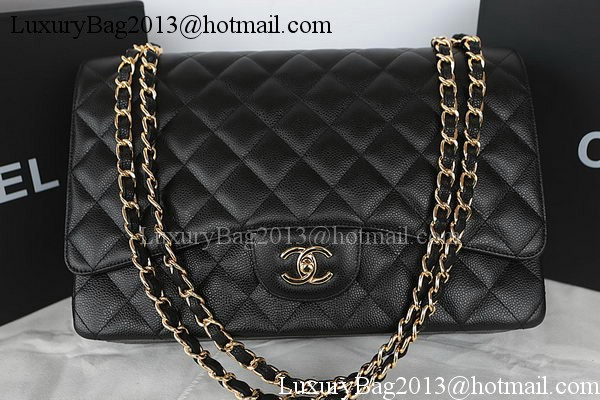 Chanel Classic Flap Bag Black Original Cannage Pattern CFA1116 Gold Chanel Classic Flap Bag Black Original Cannage Pattern CFA1116 Gold