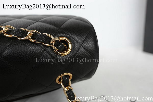 Chanel Classic Flap Bag Black Original Cannage Pattern CFA1116 Gold Chanel Classic Flap Bag Black Original Cannage Pattern CFA1116 Gold