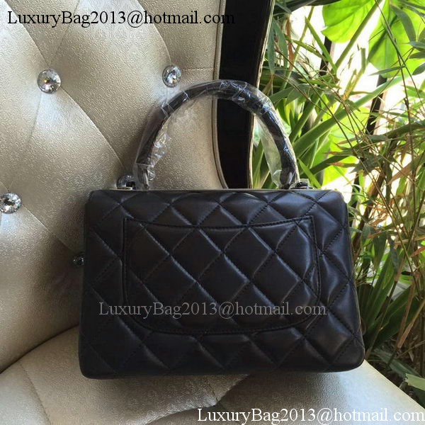 Chanel Classic Top Handle Bag Original Sheepskin Leather A92236 Black Chanel Classic Top Handle Bag Original Sheepskin Leather A92236 Black