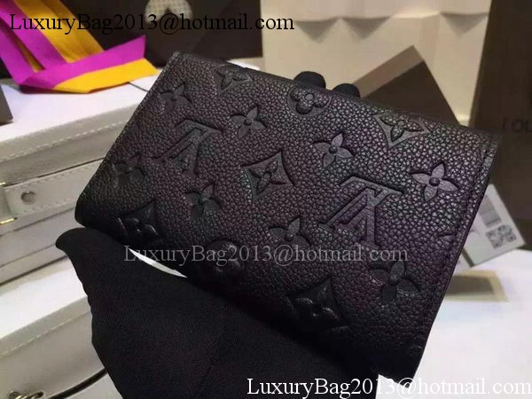 Louis Vuitton Monogram Empreinte SARAH WALLET M61184 Black Louis Vuitton Monogram Empreinte SARAH WALLET M61184 Black