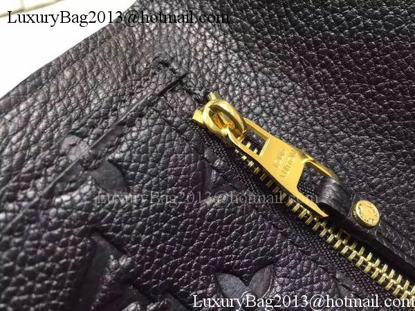 Louis Vuitton Monogram Empreinte SARAH WALLET M61184 Black Louis Vuitton Monogram Empreinte SARAH WALLET M61184 Black