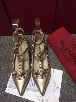 Valentino Leather Flat VT581 Gold Valentino Leather Flat VT581 Gold
