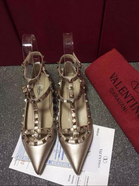 Valentino Leather Flat VT581 Gold Valentino Leather Flat VT581 Gold