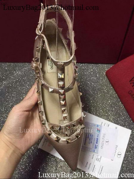 Valentino Leather Flat VT581 Gold Valentino Leather Flat VT581 Gold